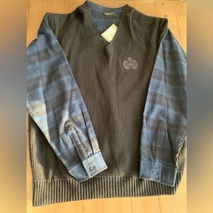 Balenciaga Mens Cashmere Wool Hybrid Plaid Sweater NWT